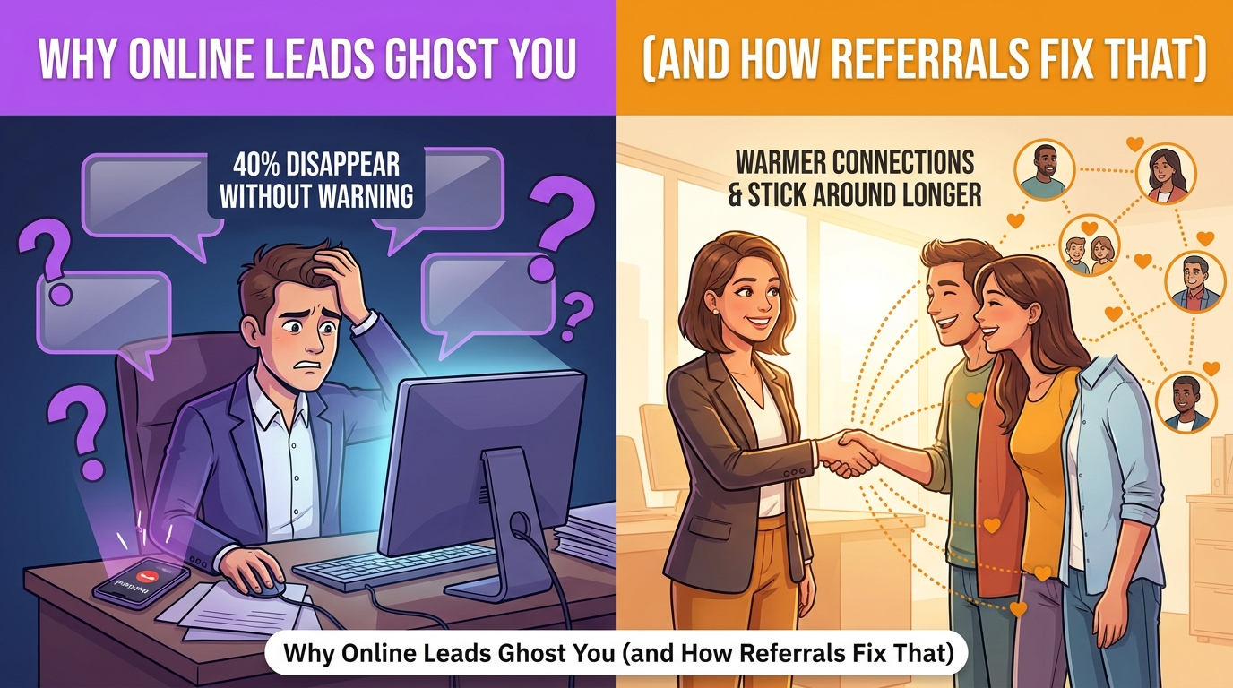 Why Online Leads Ghost You (and How Referrals Fix That)